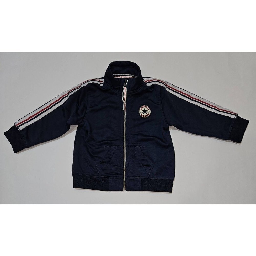 Converse Navy Blue Track Jacket Full-Zip BABY 3-6 Months Red White Stripes
